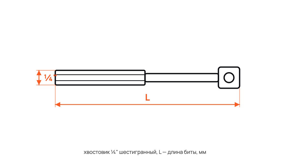 Бита с торцевой головкой
