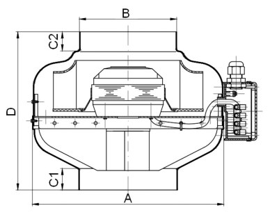 Вентилятор канальный круглый Supervent CL 125 M