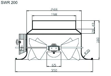 SWR-250 диффузор вихревой — Габаритные размеры